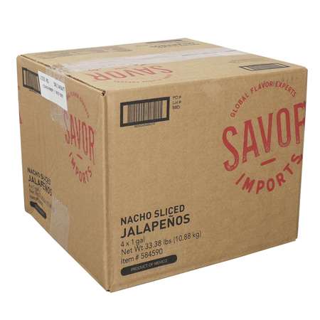 SAVOR IMPORTS Savor Imports Nacho Sliced Jalapeno Pepper 1 gal. Jug, PK4 4243400415
